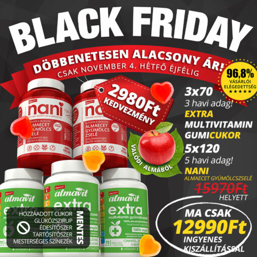 black friday multivitamin almaecet gyümölcszselé