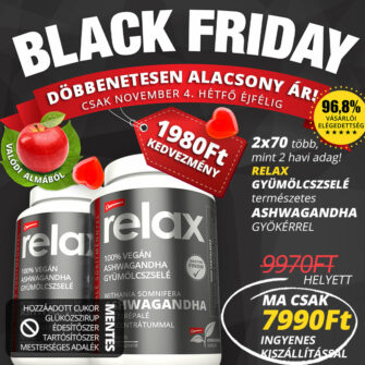 black friday Relax ashwagandha gyógynövényes gyümölcszselé gumicukor