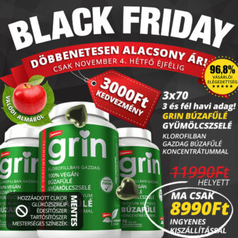 black friday grin búzafűlé gyümölcszselé