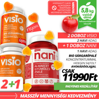 visio szemvitamin sárgarépa avokádóolaj nani almaecet gyümölcszselé