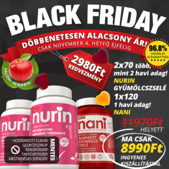 black friday almaecet Nurin női húgyutakat támogató gyógynövényes gumicukor