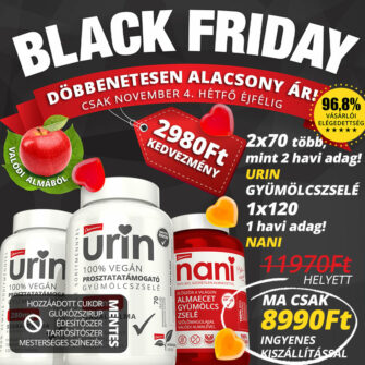 black friday almaecet Urin prosztatatámogató gyógynövényes gyümölcszselé gumicukor