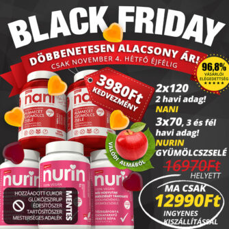 black friday almaecet Nurin női húgyutakat támogató gyógynövényes gumicukor